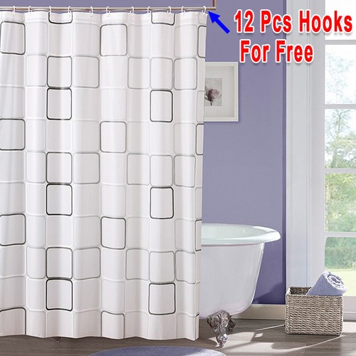 Long bathroom shower - long, curtain