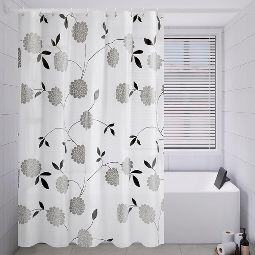 Shower curtain flower pattern - shower,
