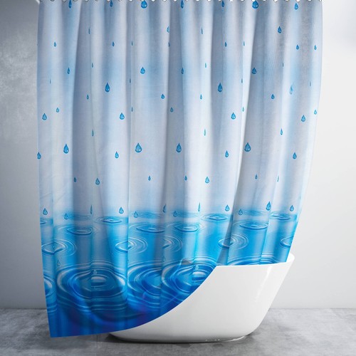 Bathroom fabric shower curtain - shower,