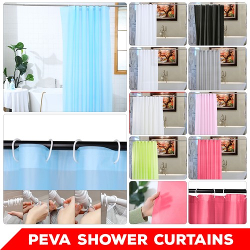 Plain bathroom shower curtain - shower,