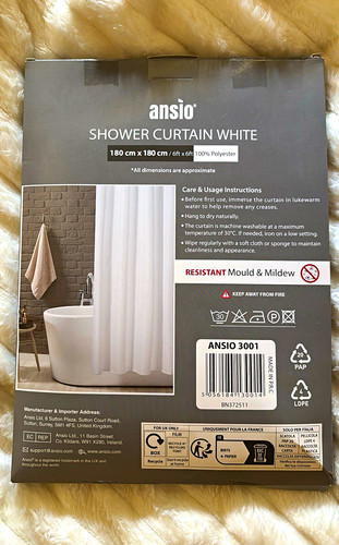 Ansio white shower curtain - shower,
