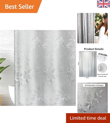 Elegant grey floral shower - grey,