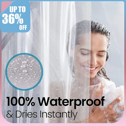 Clear shower curtain - shower,